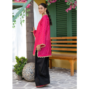 Ahlam Fuschia Dreams Jackard Suit 2-Piece