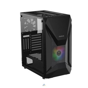 Gamdias Athena E1 Elite RGB Tempered Glass Mid-Tower Gaming Case Black