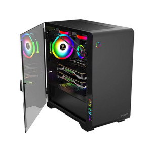 Gamdias Mars M2 RGB Tempered Glass Mid-Tower Gaming Case Black