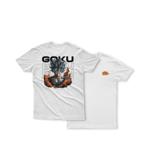 Genteez Goku Front and Back Digital Printed T Shirt For Men