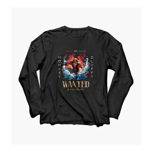 Genteez Luffy Digital Printed Full Sleeves T Shirt For Men