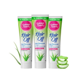 Golden Pearl Hair Off Hair Removal Cream Aloe Vera 50gm - Pack Of 3