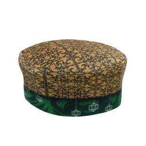 ZamZam Green Lantern Printed Prayer Cap