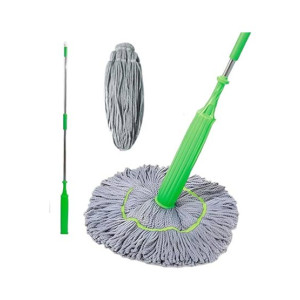 Green Twist Mop 2-in-1 Microfiber Floor Cleaning Mop