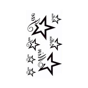 Ferozi Traders Star Design Temporary Body Tattoo Sticker