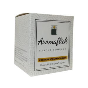 Aromaflick Sandalwood Soy Glass Candle - Black