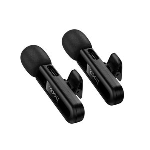 Hoco iP To Type-C Fair Dual Mic Wireless Lavalier Microphone (L20A)