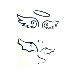 Ferozi Traders Angel Wing Temporary Tattoo Sticker