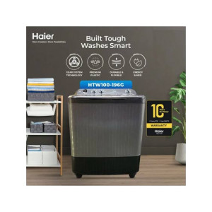 Haier Twin Tub Top Load Semi Automatic Washing Machine 10kg (HTW 100-196G)