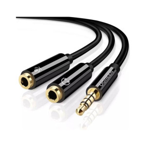 Ugreen 3.5mm Audio Jack Headset Splitter - Black (AMT-9041)