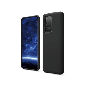 X Fitted Liquid Silicon Case For Galaxy S20 Ultra Black (AMT-0232)