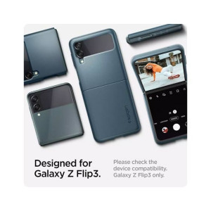 Spigen Thin Fit Matte Green Case For Galaxy Z Flip 3 (ACS03080)