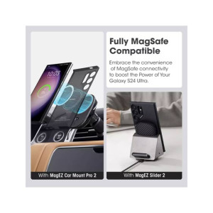 Pitaka MagEZ Aramid Fiber Case 5 For Galaxy S24 Ultra - Black/Grey (PIT-0025)