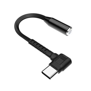 Plextone 2 In 1 Type C Audio Adapter Black