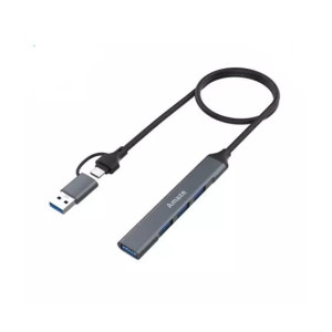Amaze USB 3.0 + Type - C To 4-Port USB Hub Black (A304)