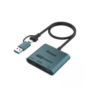 Amaze Type - C + USB To 3 In 1 Hub Black (A315)