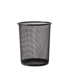 Easy Shop Net Metal Waste Paper Basket - Black