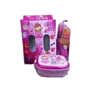 Asanduakn Plastic Lunch Box and Bottle For Kids - Pink
