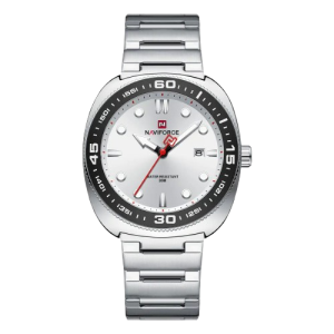 Naviforce Elite Calendar Watch For Men Silver (NF-9250-9)