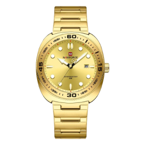 Naviforce Elite Calendar Watch For Men Golden (NF-9250-3)