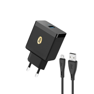 Itel ChargerPulse 12W Adapter With Micro Cable Black (123EM)