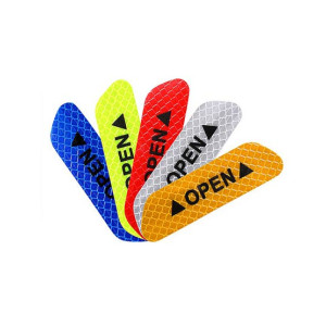 Muzamil Store Car Door Open Sticker Reflective Safety 4Pcs