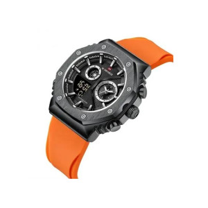 Naviforce Dual Time Edition Watch For Men Orange (NF-9216t-1)