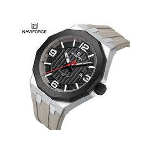 Naviforce Lumidate Edition Watch For Men Silver (NF-8079-5)