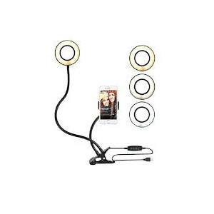 Muzamil Store Selfie Ring Light with Cell Phone Holder Stand