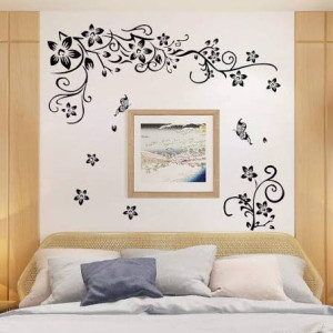 Vinyl Vine Flower Removable Decals Home Decor Art Sticker