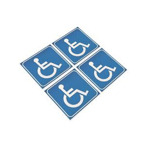 4 Sheets Stickers Disability Handicap Sign Stickers