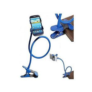 Muzamil Store Metal Universal Snake Stand Mobile Holder - Blue