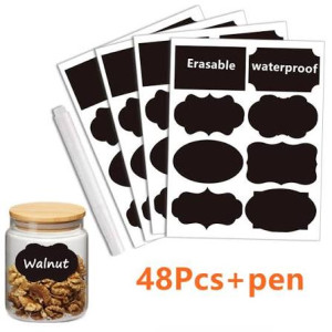 Removable Blackboard Sticker for Spice - 48pcs