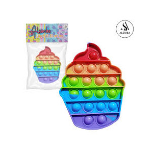 Alsimba BUY 1 GET 1 FREE Alsimba Push Mini Octagon Popit Bubble Silicone Toy for Kids - Approx. 4 inches - Multicolor (AS-0050)