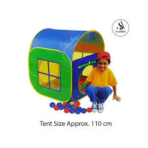 Alsimba Play House Tent Series For Kids - Foldable With 2 Support Sticks - Balls Not Included - Size Approx. 110cm - Random Color (AS-0056)