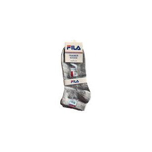 Fila Trainer Socks Low Rise Lowcut Socks for Men Grey - 2 Pair Set