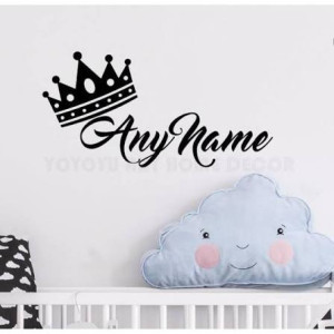 Personalized Name Princess Crown Wall Sticker