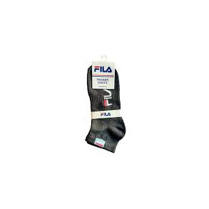 Fila Trainer Socks Low Rise Lowcut Socks for Men Charcoal - 2 Pair Set