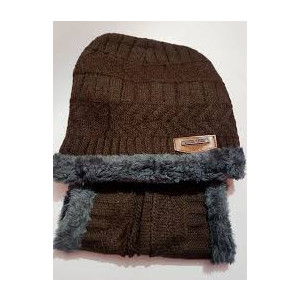 SS Mart Winter Cap and Neck For Unisex - Brown