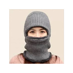 SS Mart Winter Cap and Neck For Unisex - Grey