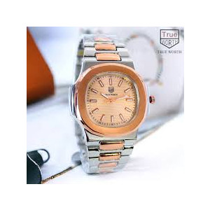 Genshirts True Worth Butterfly Lock Quartz Watch For Men - Two tone
