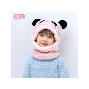 SS Mart Winter Children Hat Kids Wool Caps with Neck Warmer - Blue