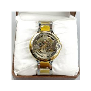 Genshirt Luxurious Cartier Skeleton Dial Watch for Men