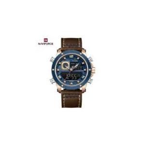 Naviforce Dual Master Watch For Men Brown (NF-9236-7)