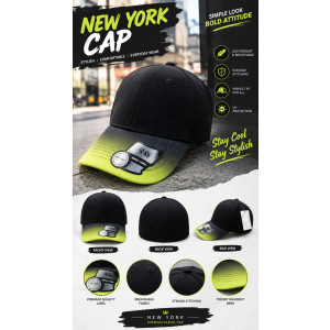 New York Premium Casual Cap for Men - Black and Green