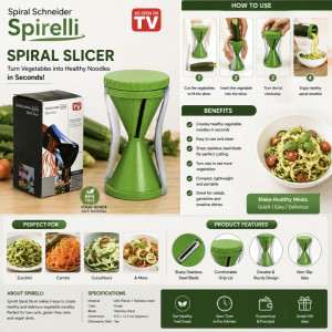 Letsshop Manual Cutter Vegetable Spiral Slicer - 1Piece