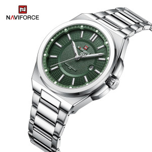 Naviforce Executive Watch For Men Silver (NF-9212-3)