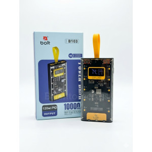 Bolt 22W Fast Charging 10000mAh Transparent Power Bank