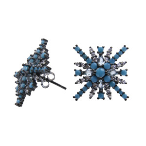 Zed Eye Stellar Burst Earrings For Women Turquoise (ISE078C)