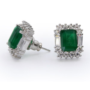 Zed Eye Leisure Earrings For Women Green (ISE121A)